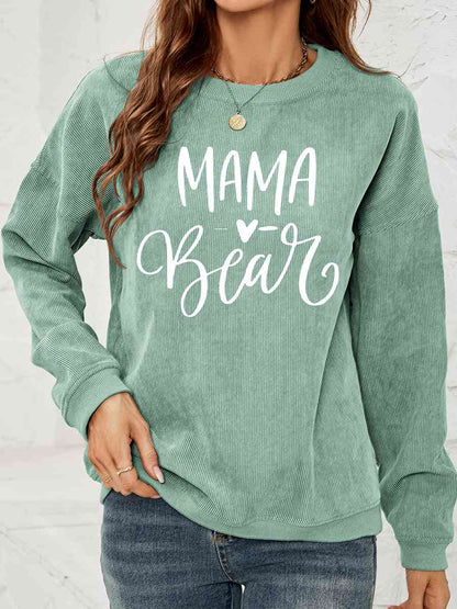 Sudadera con cuello redondo y gráfico MAMA