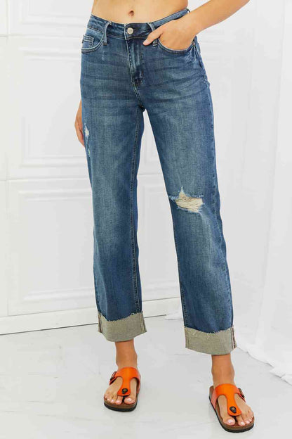 Judy Blue Michelle Full Size Straight Dad Jeans