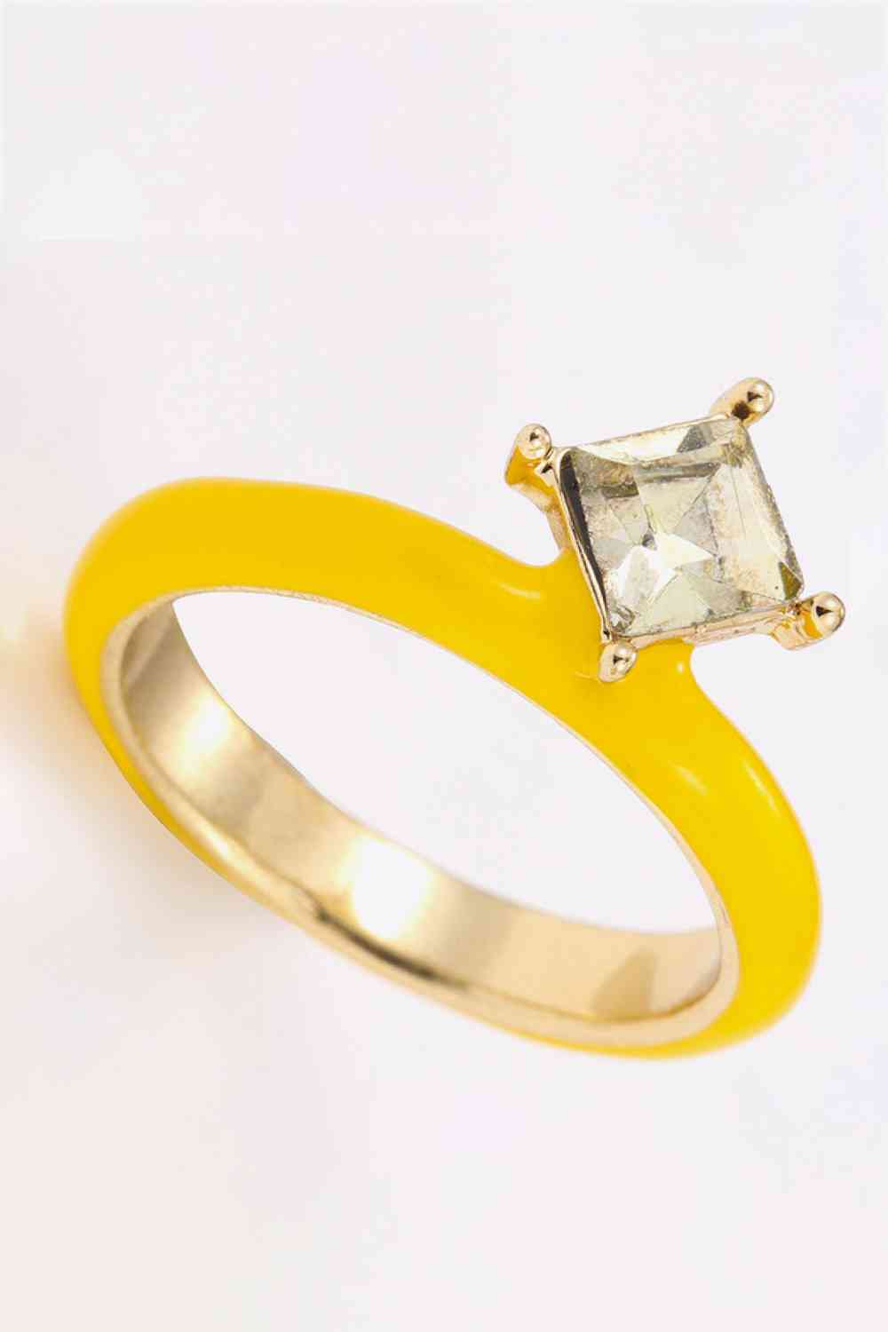 Bague en verre plaqué or 18 carats Everyday Delight