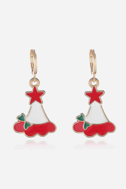 Boucles d'oreilles en alliage sur le thème de Noël