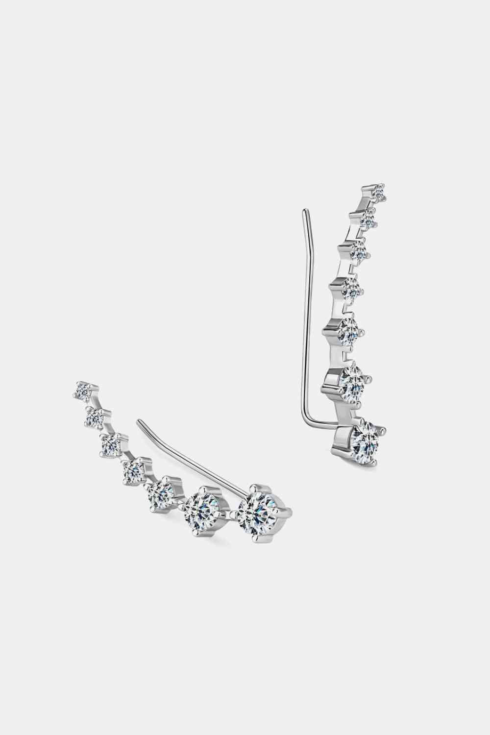 Boucles d'oreilles en argent sterling 925 moissanite 1,9 carat