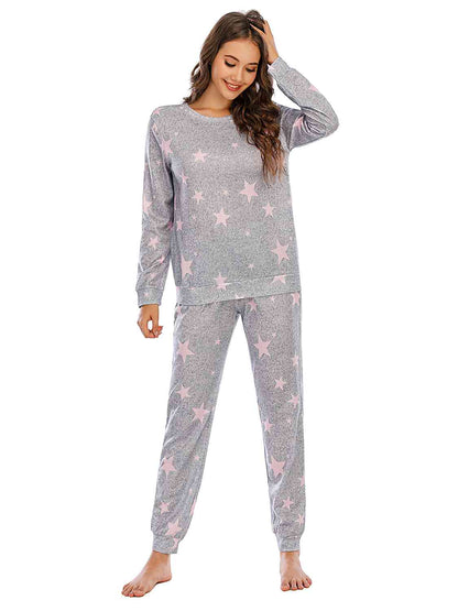 Conjunto lounge de pantalón y top con estrellas