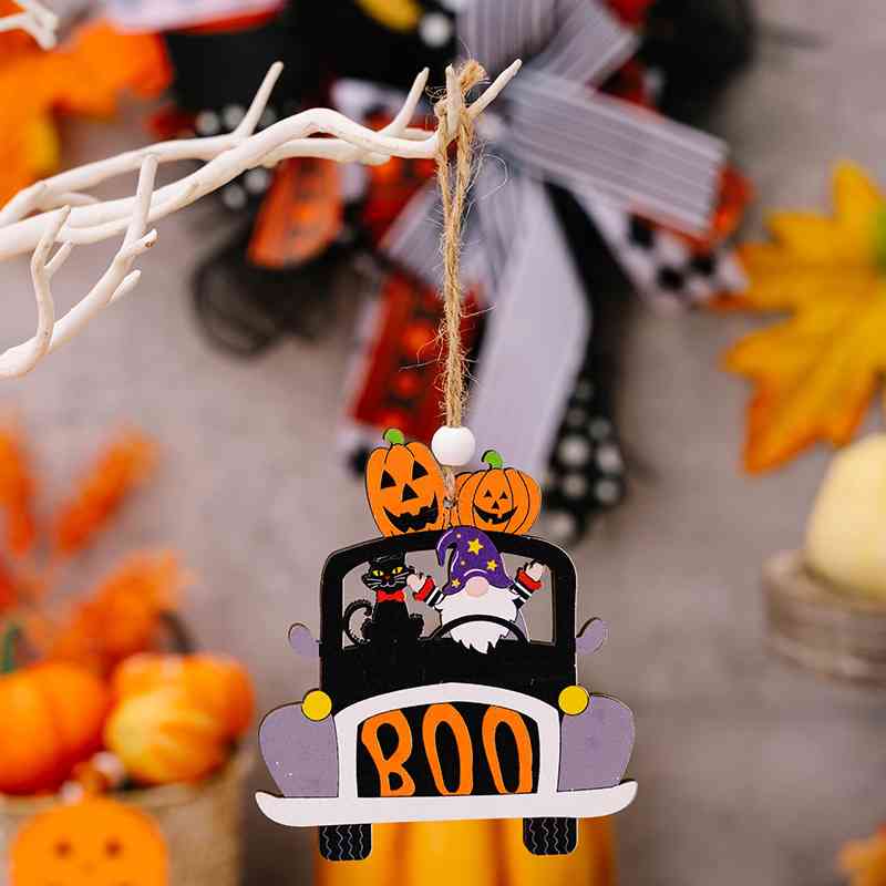 Elementos colgantes con forma de coche de elemento de Halloween de 4 piezas