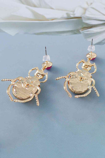 Boucles d'oreilles pendantes en forme d'insecte