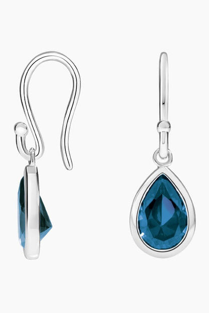 Boucles d'oreilles en forme de larme en argent sterling 925