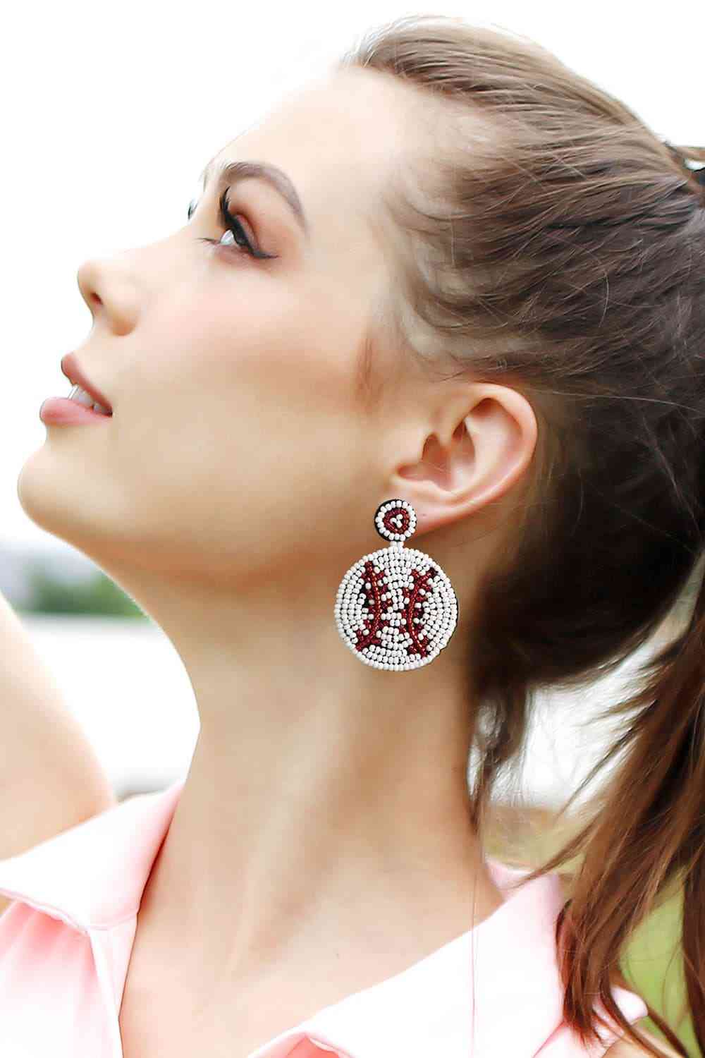 Boucles d'oreilles pendantes de forme ronde