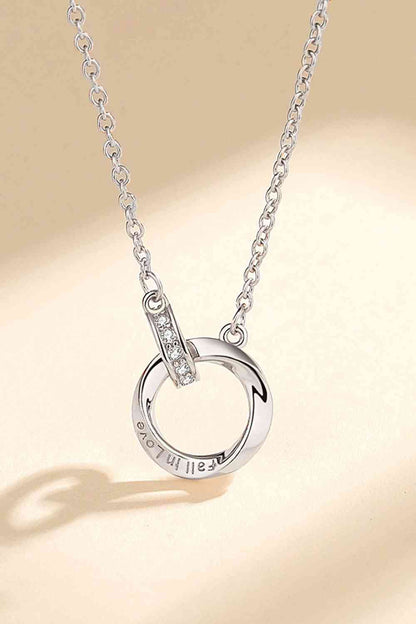 Collier en argent sterling 999 avec décor en zircon