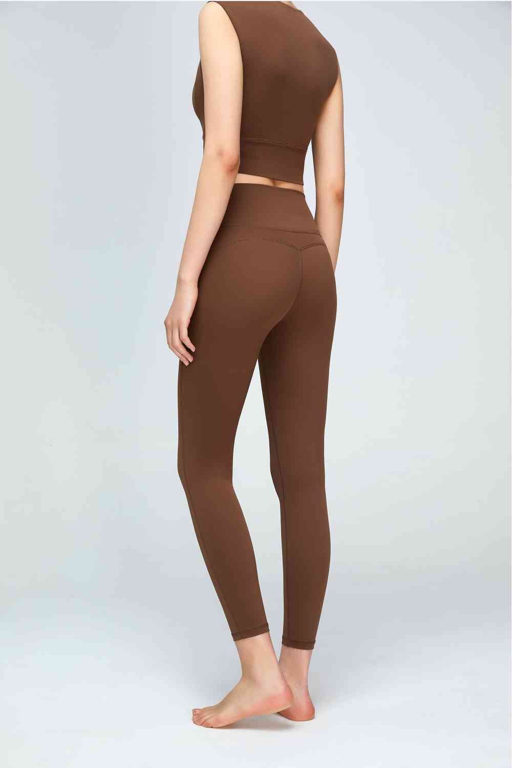 Leggings deportivos con cintura en V