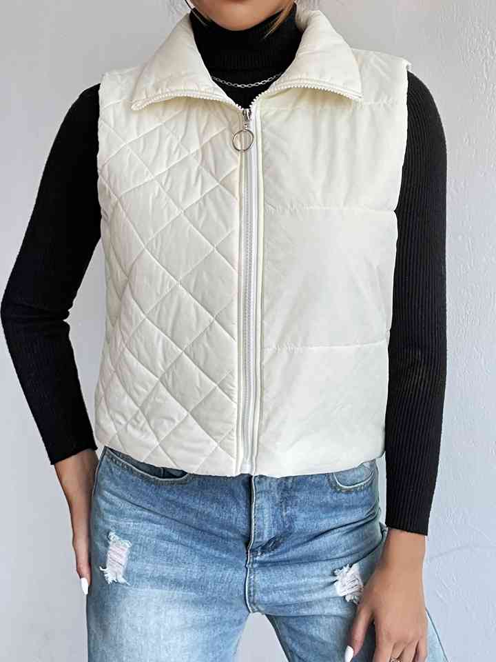 Gilet à col zippé