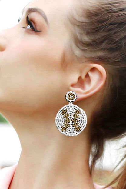 Boucles d'oreilles pendantes de forme ronde