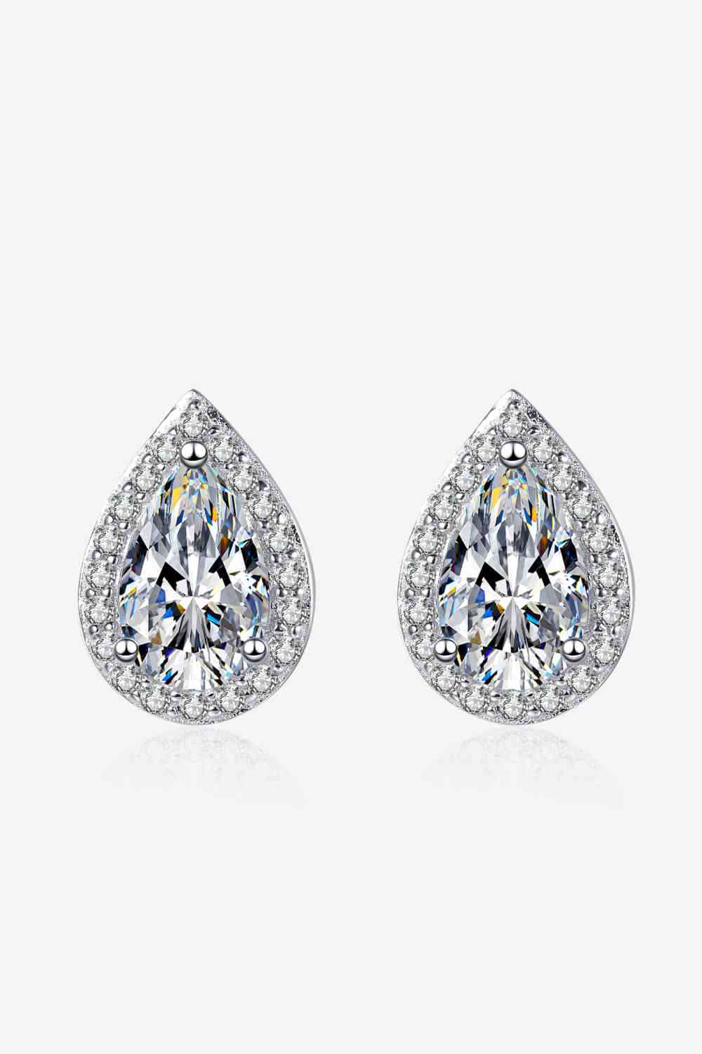 Boucles d'oreilles en forme de larme Moissanite