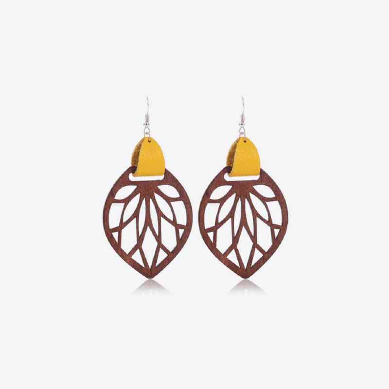 Boucles d'oreilles pendantes feuilles