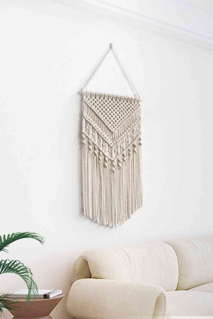 Colgante de pared de macramé con flecos Warm Life