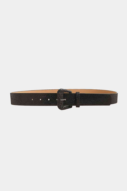 Ceinture en cuir PU pailleté