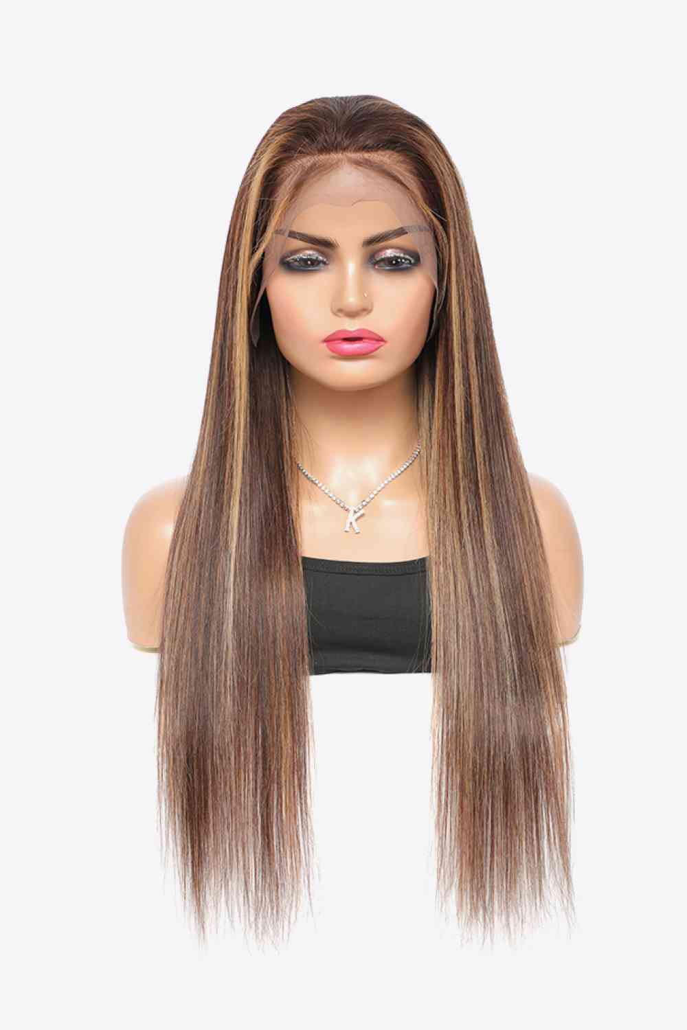 18" 160g Highlight Ombre #P4/27 13x4 Pelucas delanteras de encaje Cabello humano virgen 150% Densidad