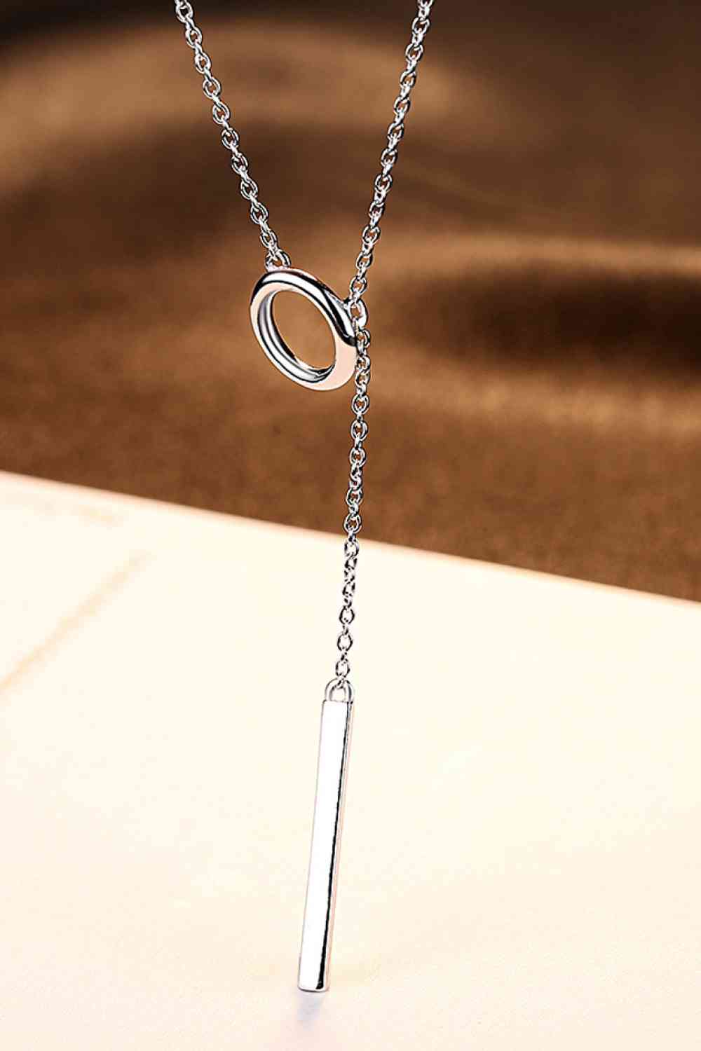 Collier en argent sterling 925 plaqué platine