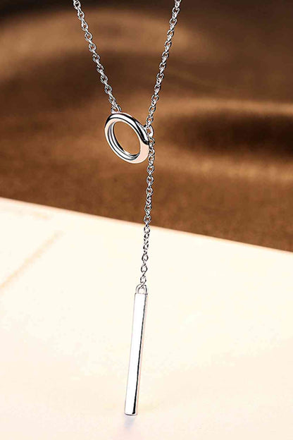 Collier en argent sterling 925 plaqué platine