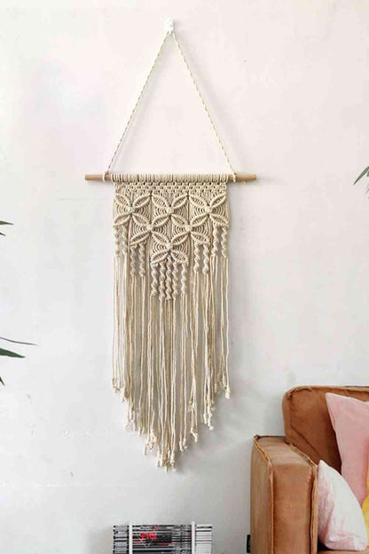 Decoración colgante de pared de macramé