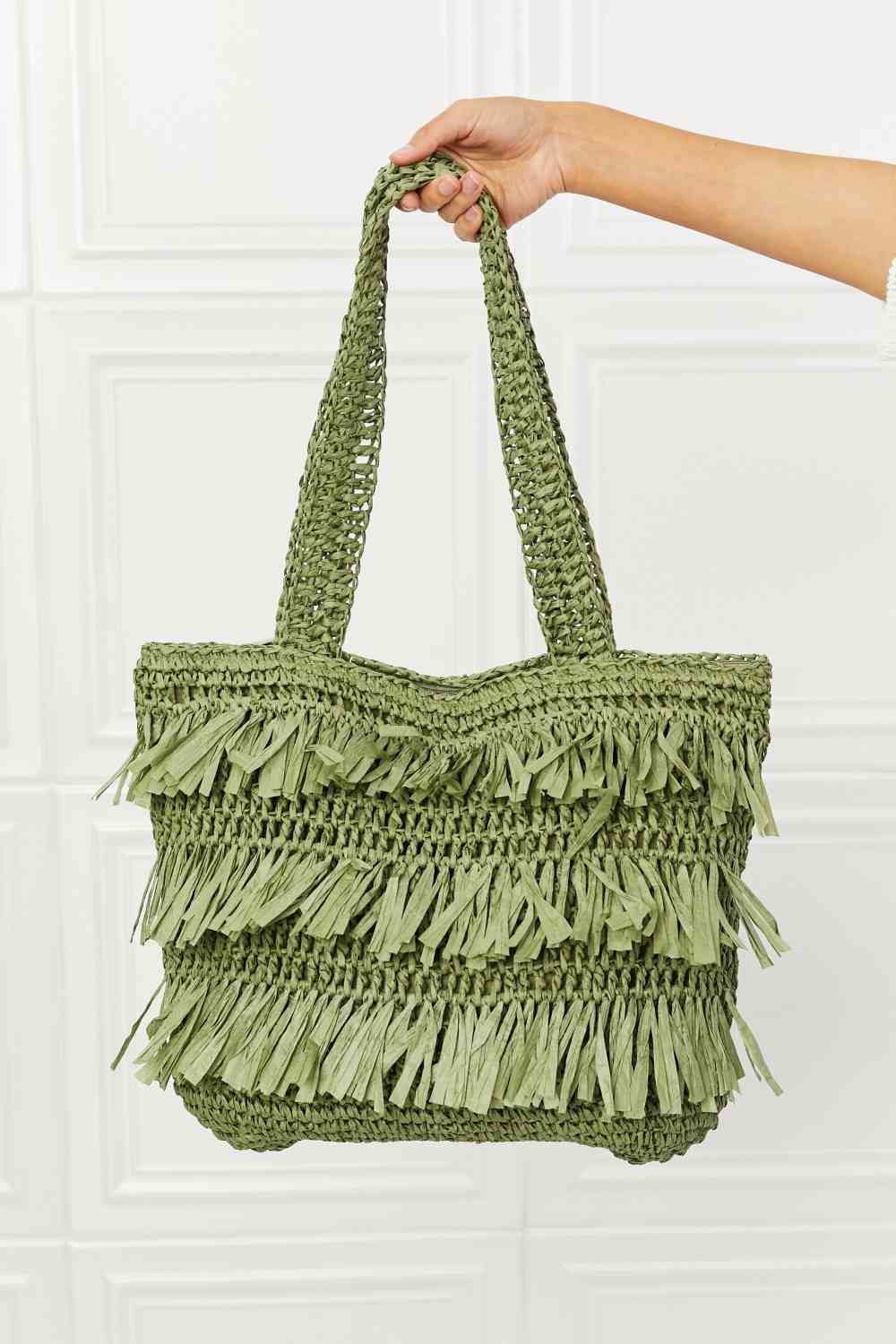 Fame The Last Straw Bolso tote de paja con flecos