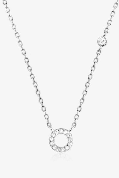 Collier en argent sterling 925 avec zircon L à P