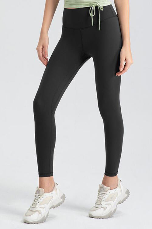 Legging actif coupe slim à large taille