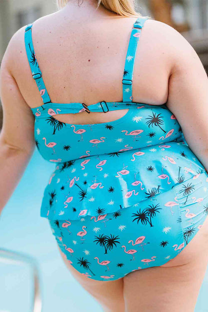 Ensemble tankini à basque noué