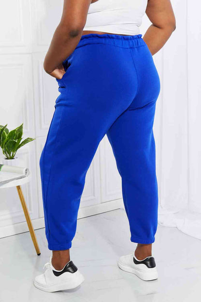 Zenana - Can't Stop Me - Pantalon de jogging taille paperbag pleine taille