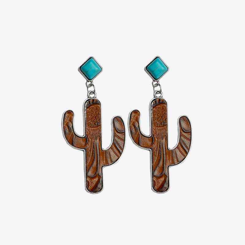 Pendientes Cactus Turquesa