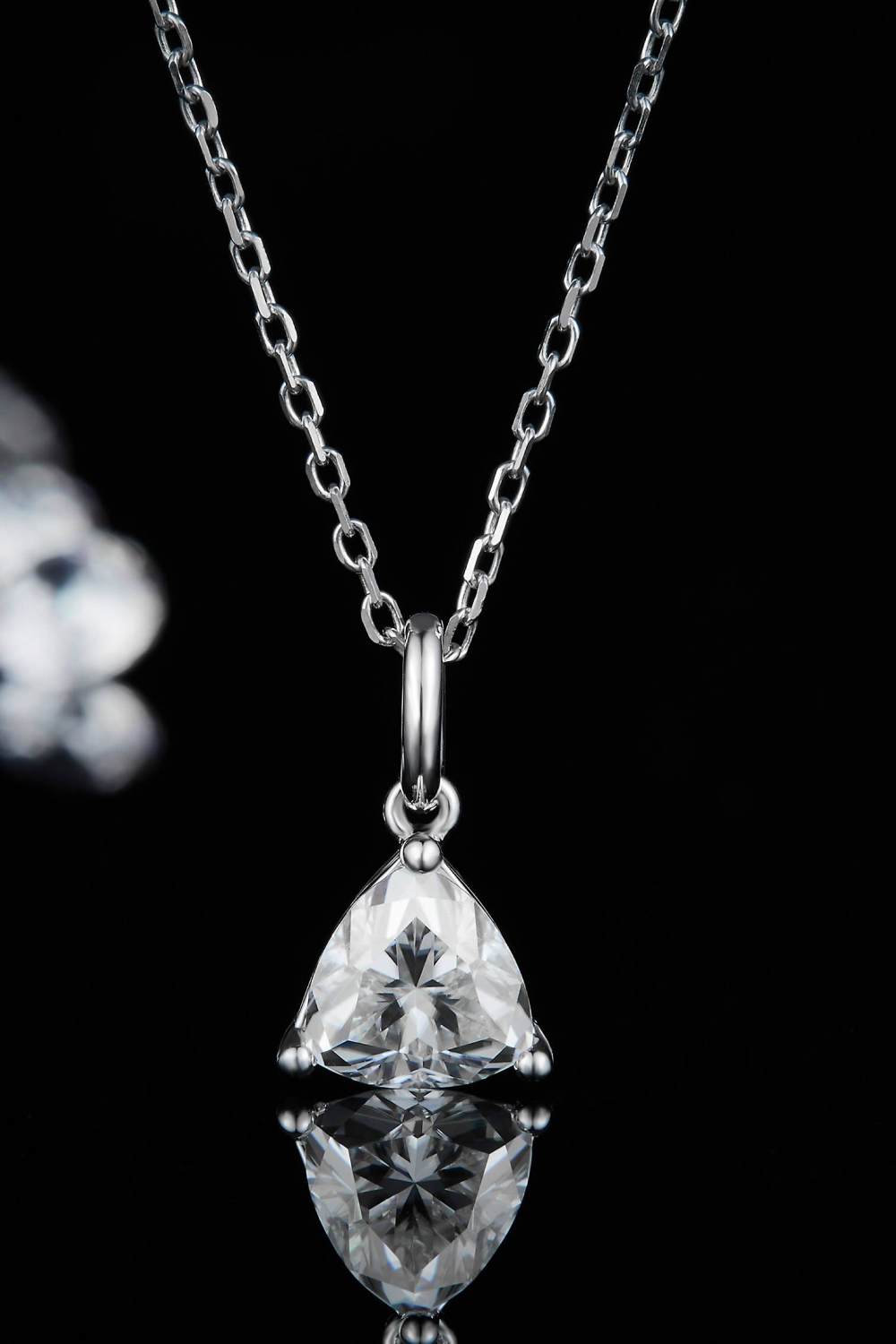 Collier avec pendentif Moissanite en argent sterling 925, 1 Carat