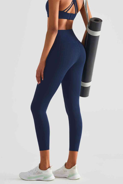 Leggings deportivos de cintura ancha con bolsillos