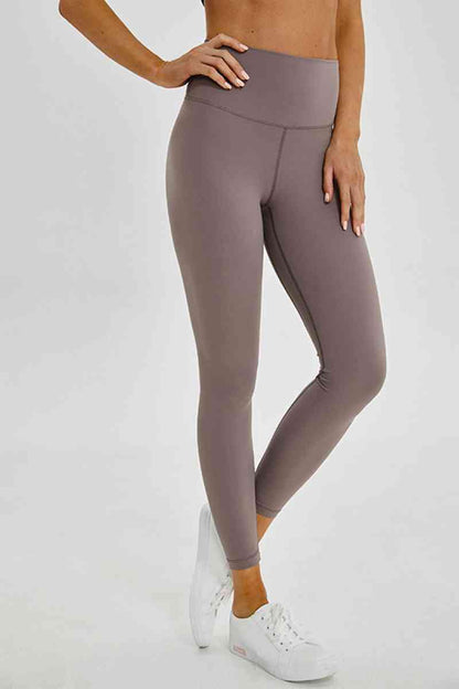 Leggings de sport à large bande sans couture à taille