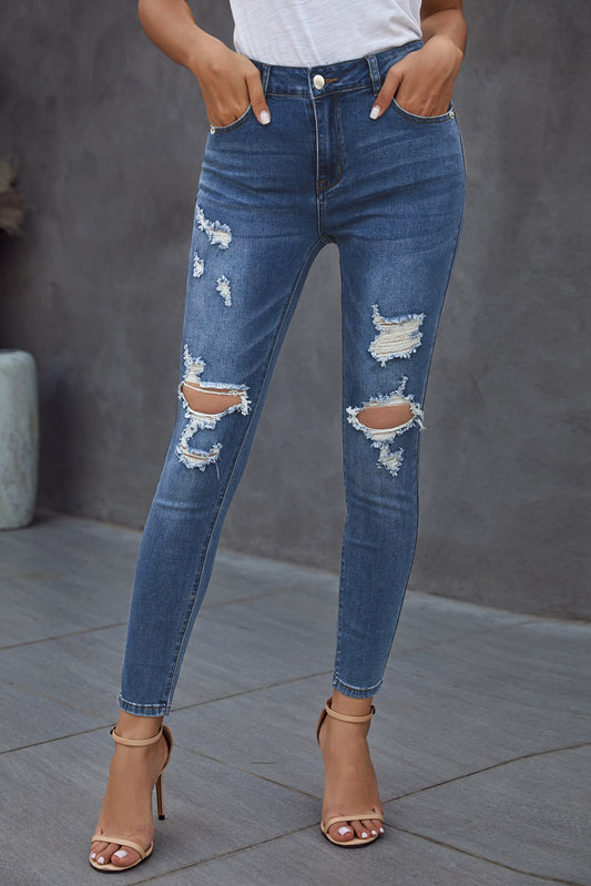 Baeful - Jean skinny déchiré vintage