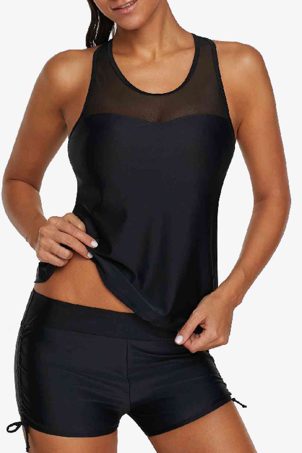 Ensemble tankini dos nageur noué