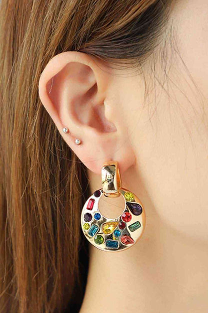 Boucles d'oreilles pendantes en alliage