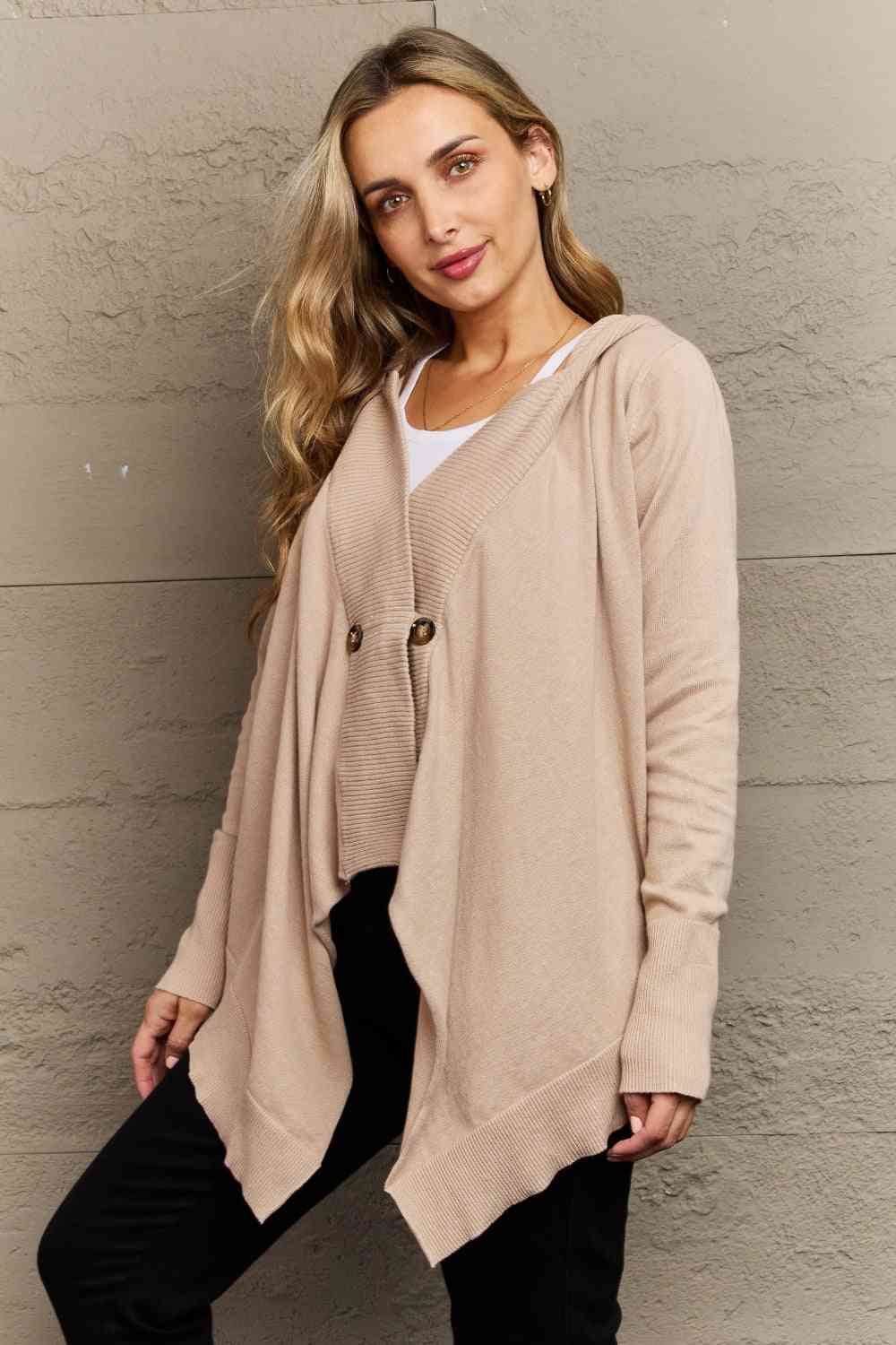 HEYSON Warm Me Up Cardigan à capuche pleine taille