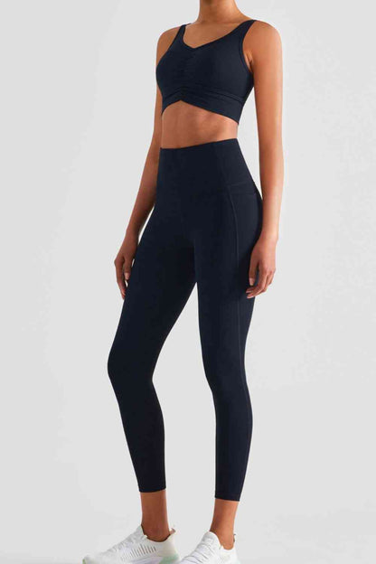 Leggings de sport à large ceinture avec poches