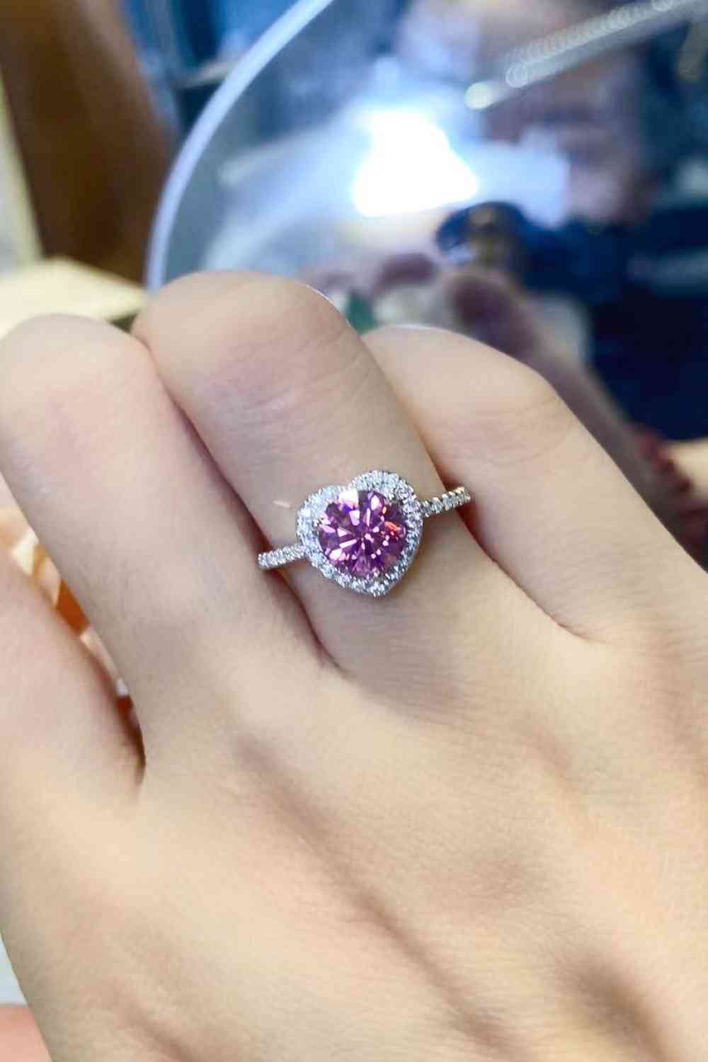 Bague cœur moissanite 1 carat Lifelong Journey