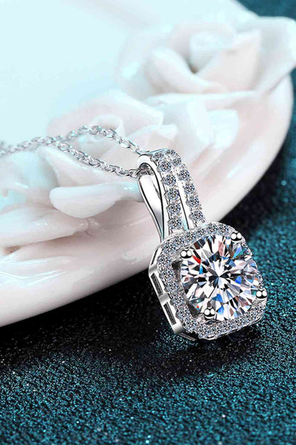 Collier moissanite adoré de 1 carat