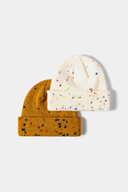 Gorro con puños de canalé Confetti