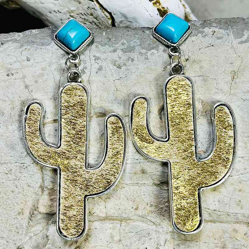 Pendientes Cactus Turquesa