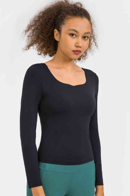 Feel Like Skin Highly Stretchy Long Sleeve Sports Top