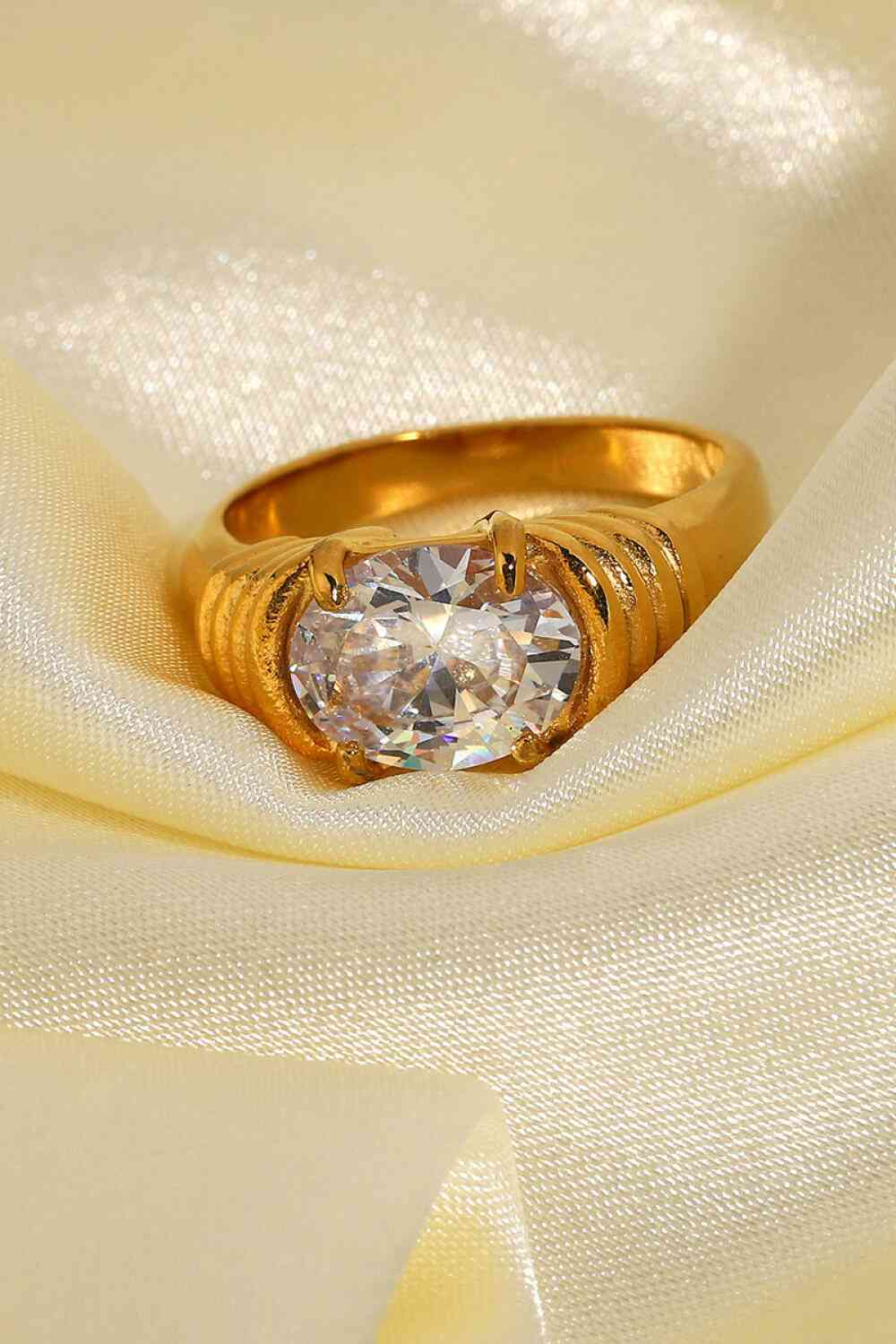 18K Gold Plated Zircon Ring