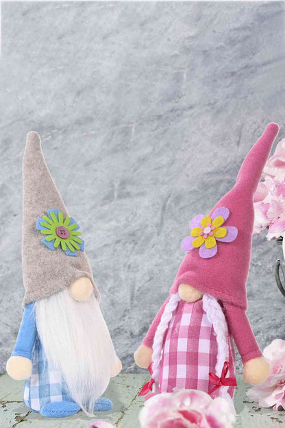 Paquete de 2 gnomos sin rostro con sombrero puntiagudo para el día de la madre