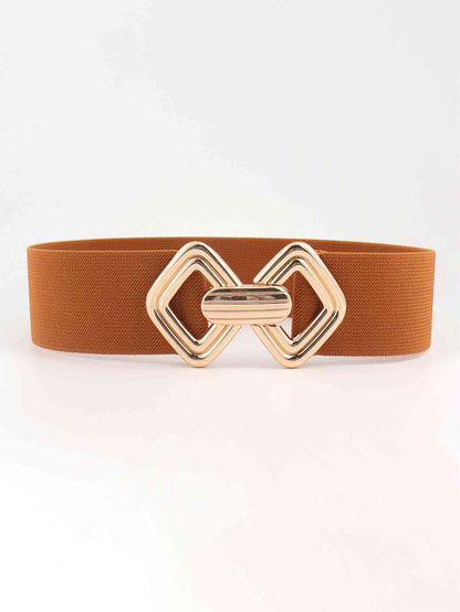 Ceinture large élastique à boucle géométrique