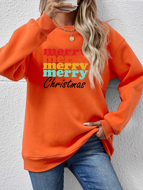 JOYEUX NOËL Sweat-shirt graphique à manches longues