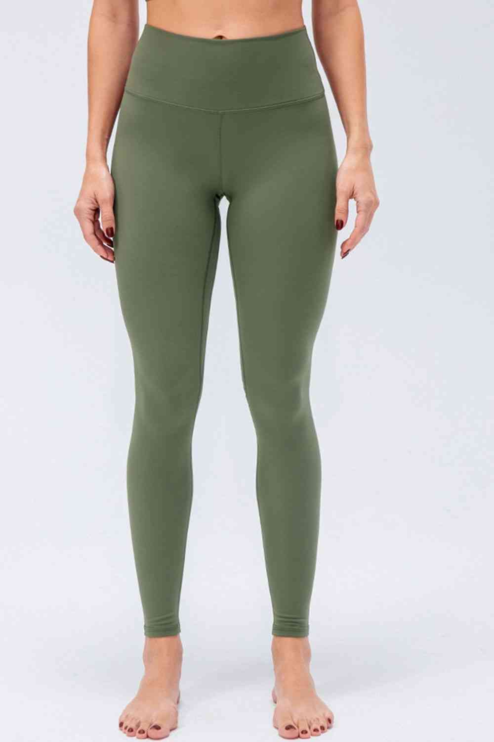 Legging actif coupe slim à large taille