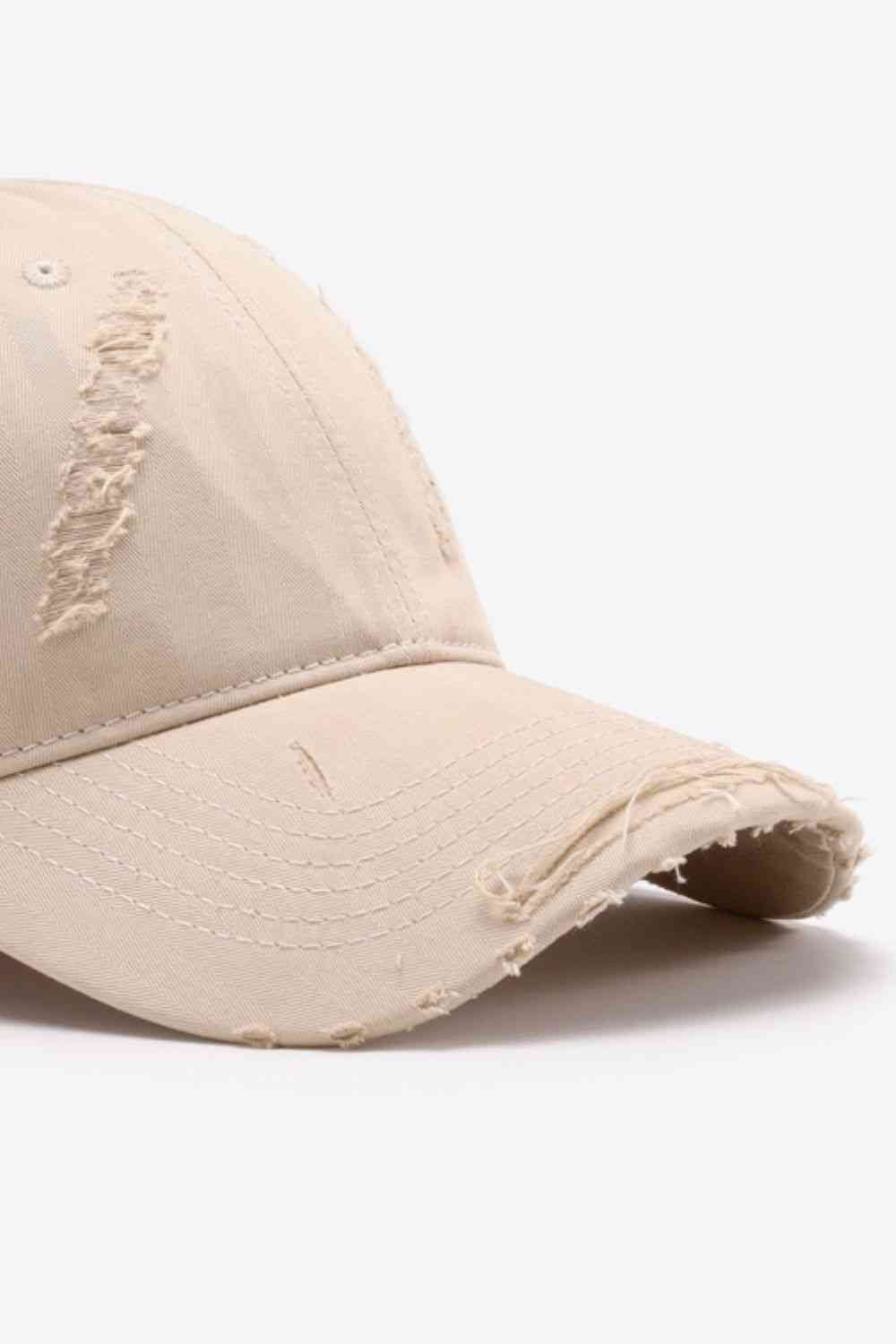 Casquette de baseball réglable en détresse