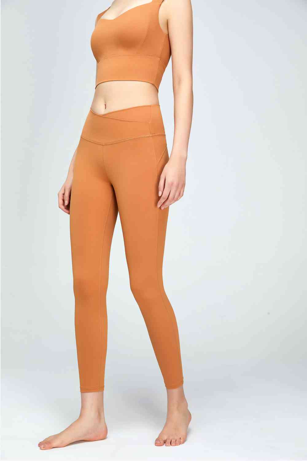 Leggings de sport taille en V