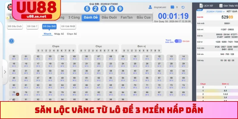 Săn lộc vàng từ lô đề 3 miền hấp dẫn